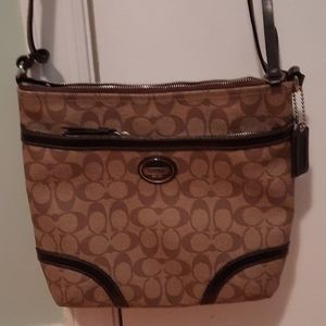 Coach brown original design crossbody bag